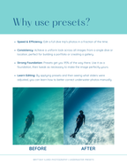 Adaptive AI-Powered Underwater Lightroom Presets (50 Presets)