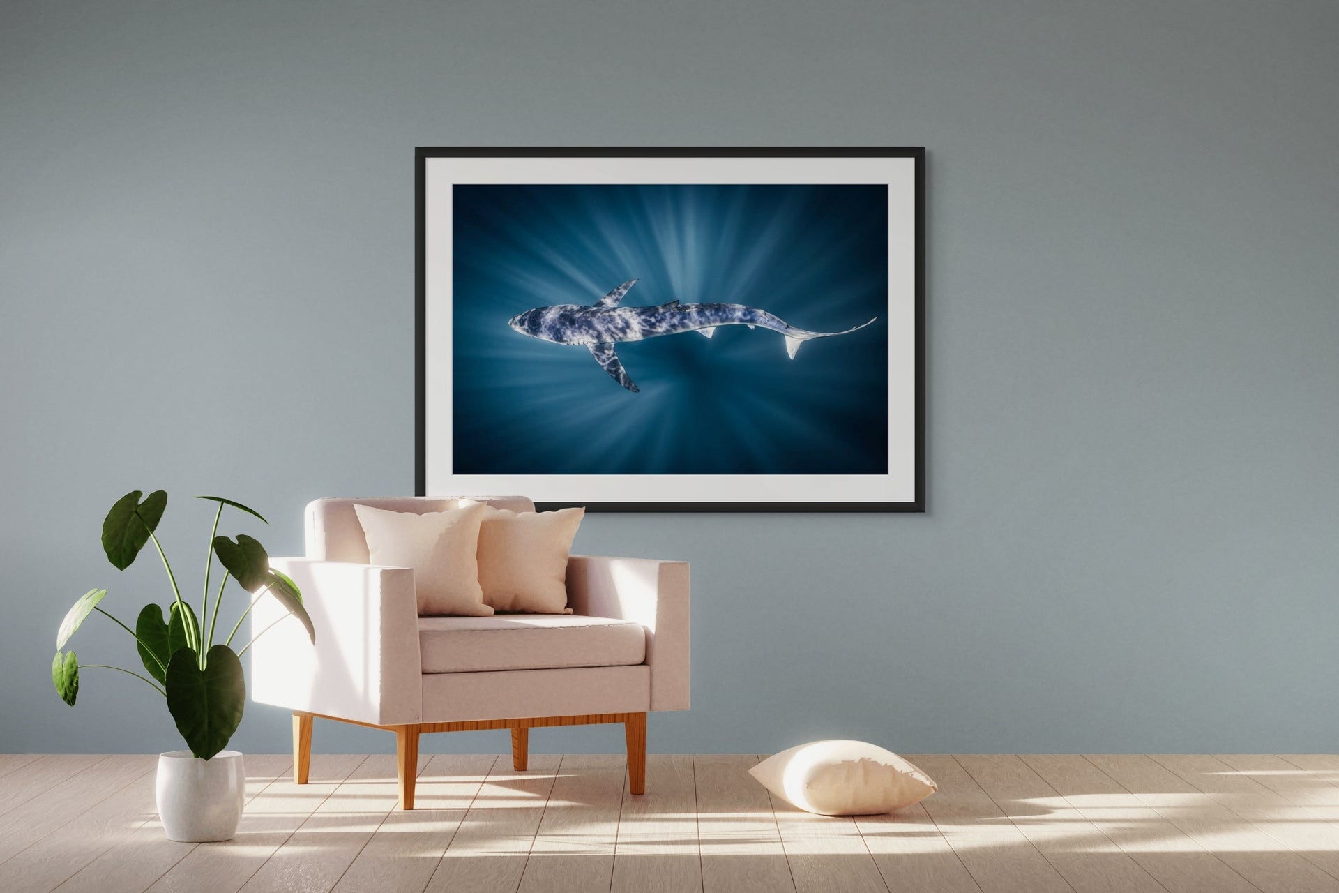 Blue Rays - Photo Print